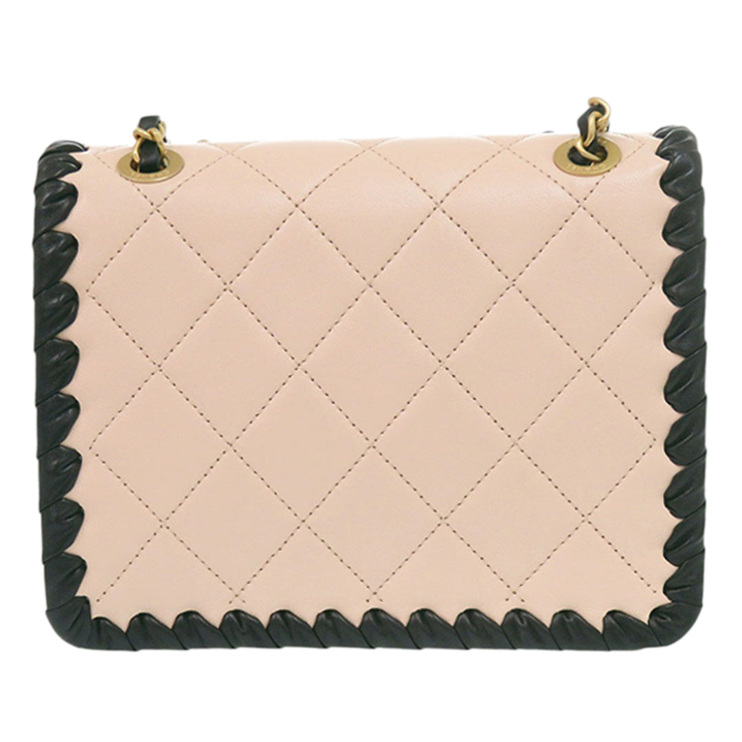 Chanel Mini CC Matelassé Bicolor Cuir de veau Braided My Own Frame à rabat