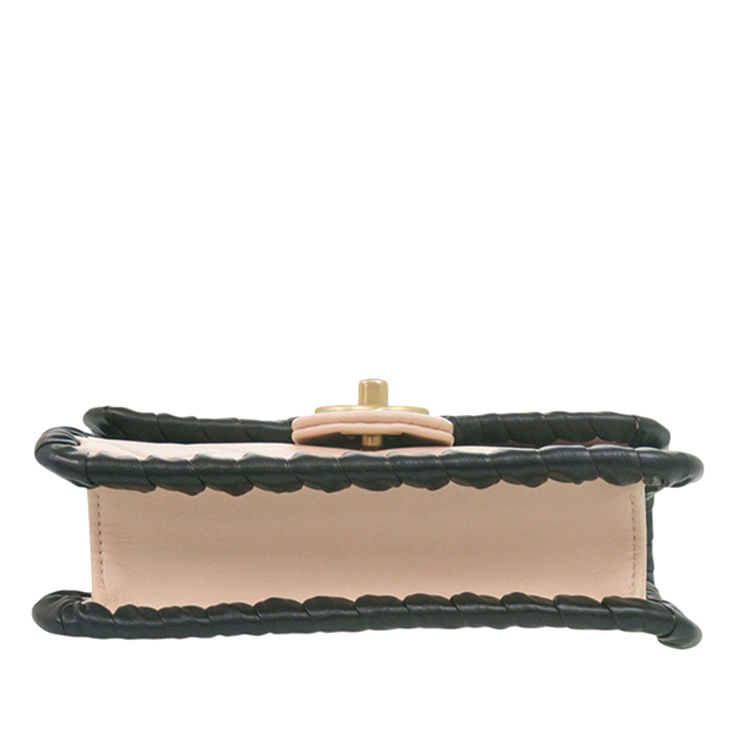 Chanel Mini CC Matelassé Bicolor Cuir de veau Braided My Own Frame à rabat