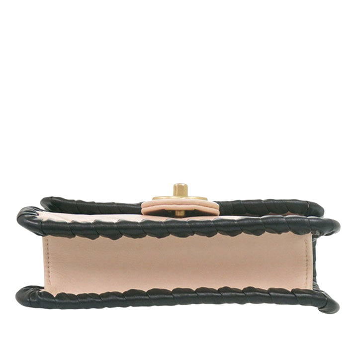 Chanel Mini CC Matelassé Bicolor Cuir de veau Braided My Own Frame à rabat