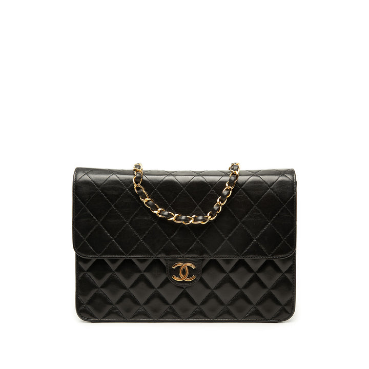 Chanel Medium CC Matelassé Cuir d’agneau Simple rabat