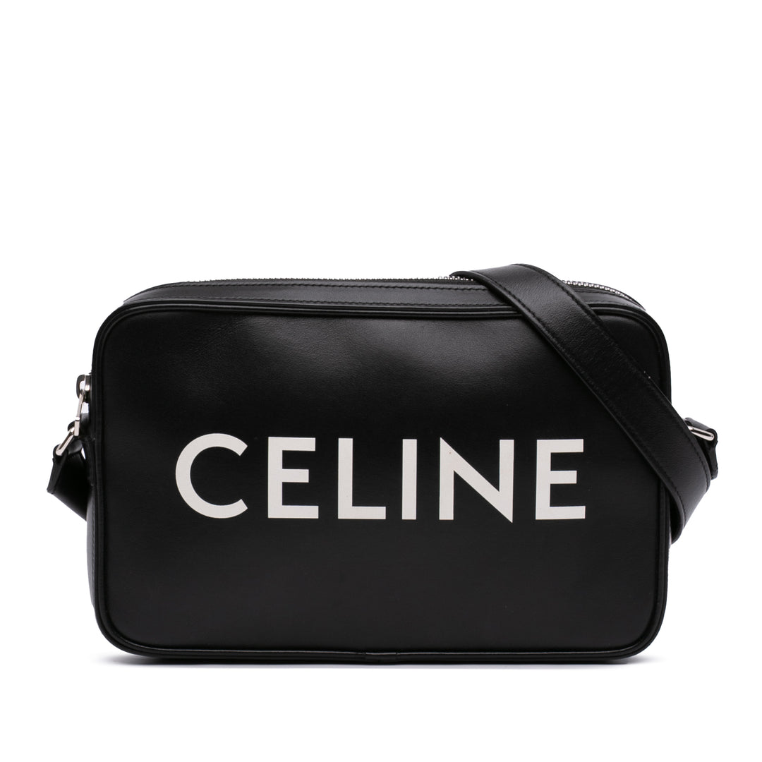 Celine Smooth Cuir de veau Logo Messenger Sac