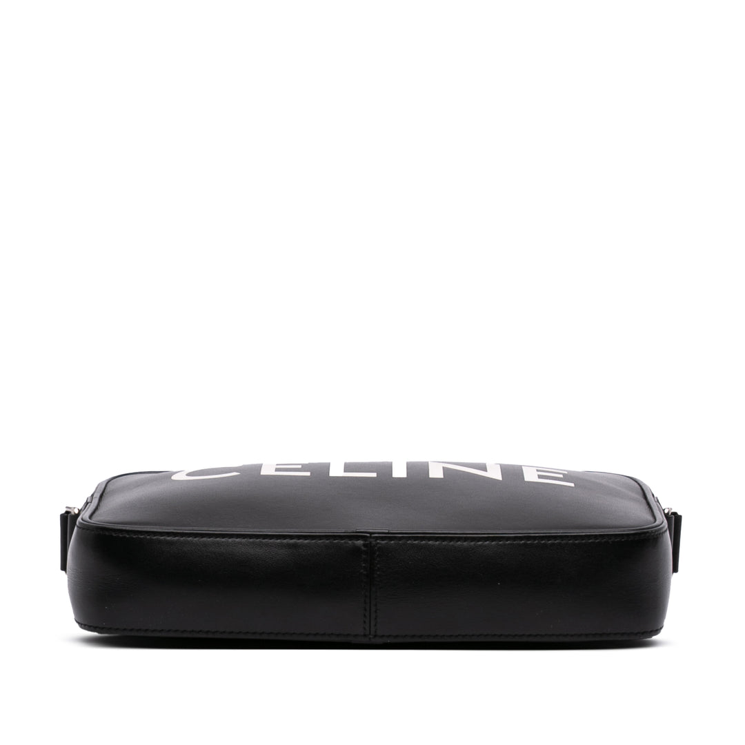 Celine Smooth Cuir de veau Logo Messenger Sac