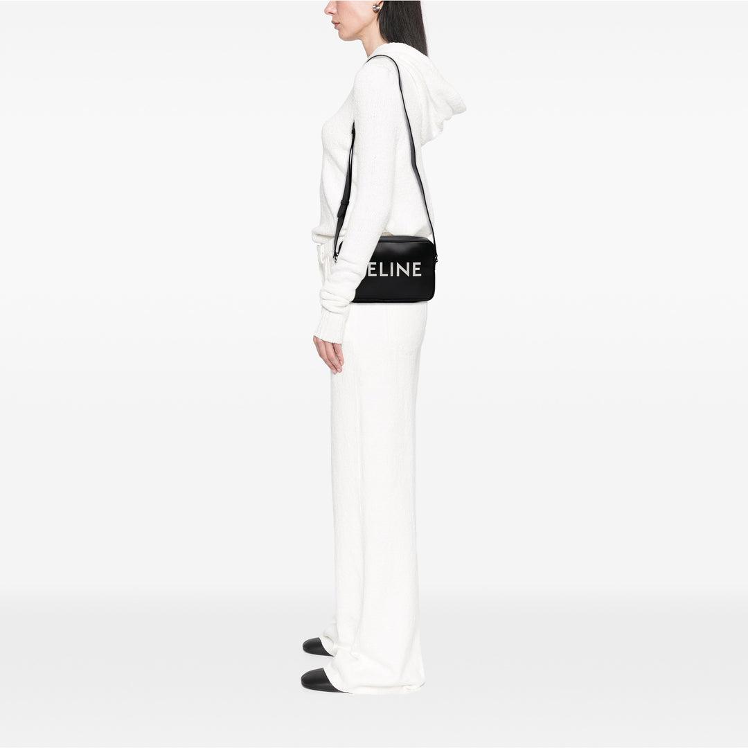 Celine Smooth Cuir de veau Logo Messenger Sac