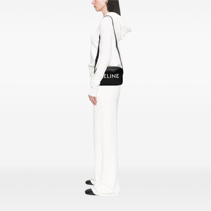 Celine Smooth Cuir de veau Logo Messenger Sac