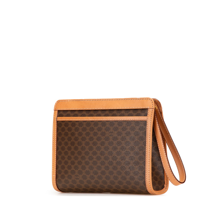 Macadam Coated Canvas Clutch Brown - Gaby Paris
