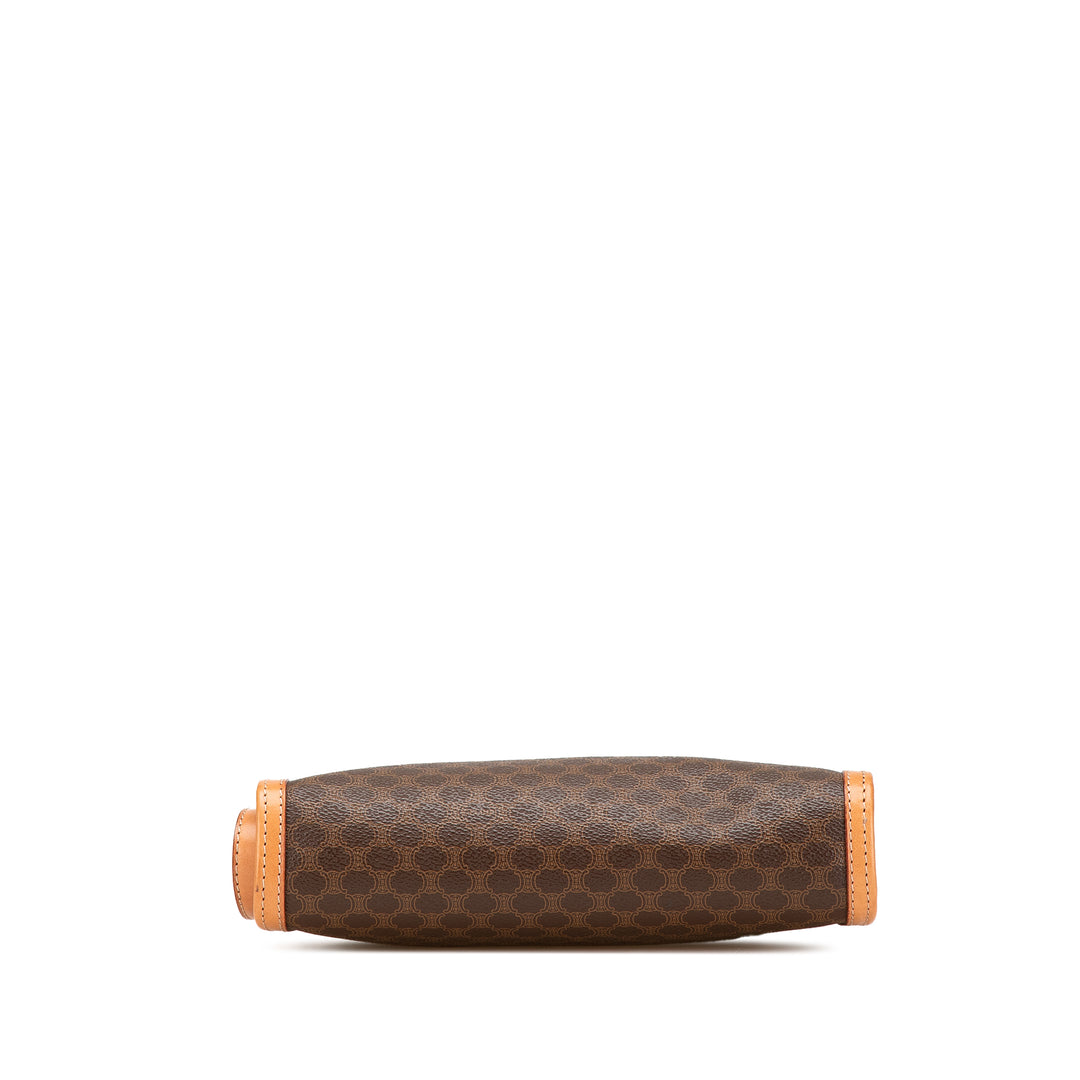 Macadam Coated Canvas Clutch Brown - Gaby Paris