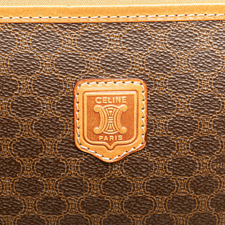 Macadam Coated Canvas Clutch Brown - Gaby Paris
