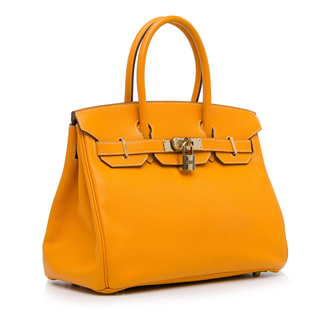 Epsom Birkin Retourne 30 Orange - Gaby Paris