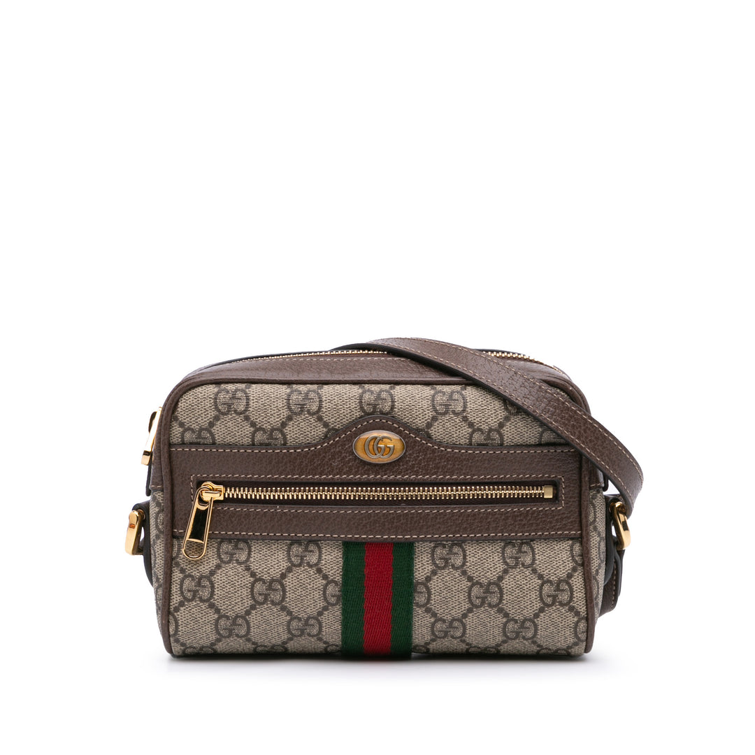 Mini GG Supreme Ophidia Crossbody Brown - Gaby Paris