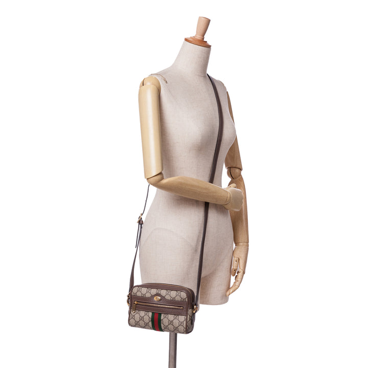 Mini GG Supreme Ophidia Crossbody Brown - Gaby Paris