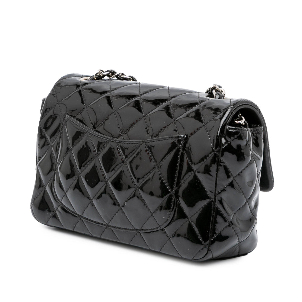 Chanel Mini Rectangular Classic Cuir verni Simple rabat Noir – GABY PARIS Authentique