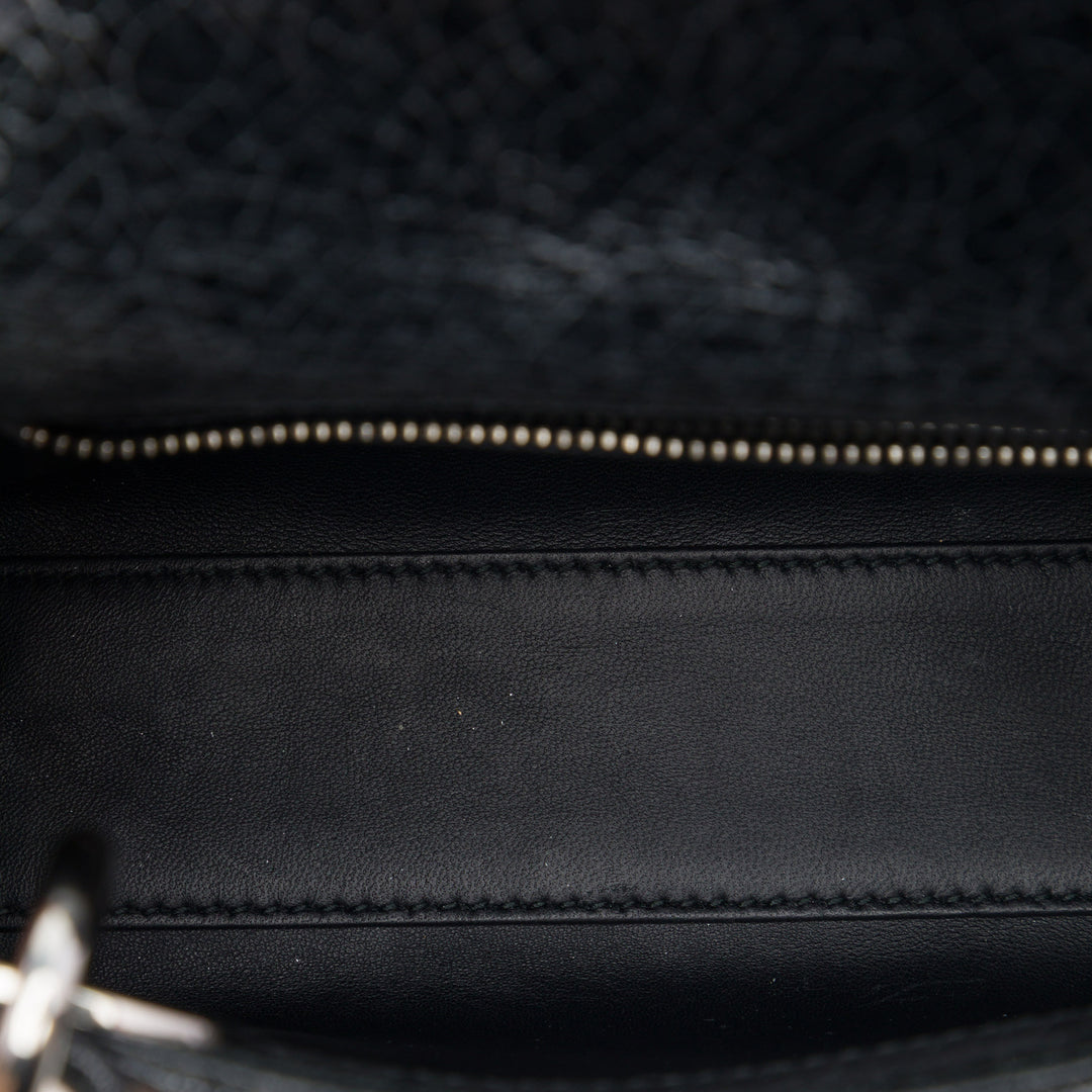 Dior Sac à main Deerskin Ceramic Effect Jeweled Swan Lady Dior Mini Noir – vue 4 – GABY PARIS