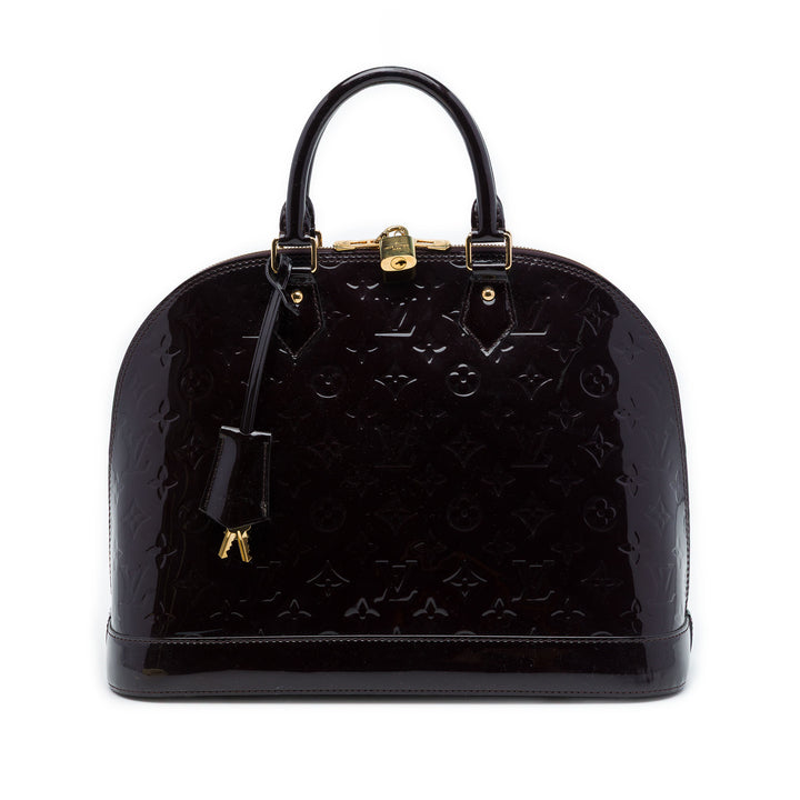 Alma PM Cuir verni Monogram Violet