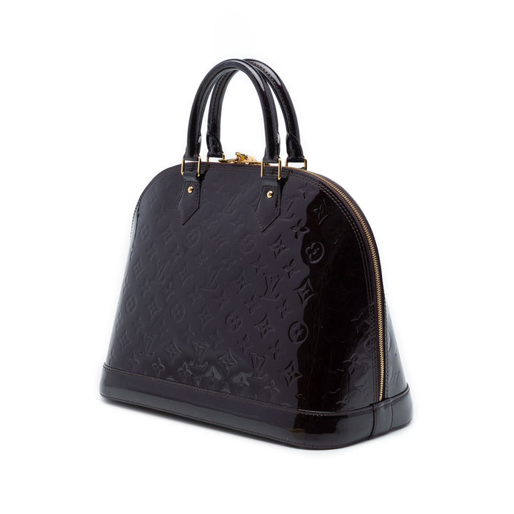 Alma PM Cuir verni Monogram Violet