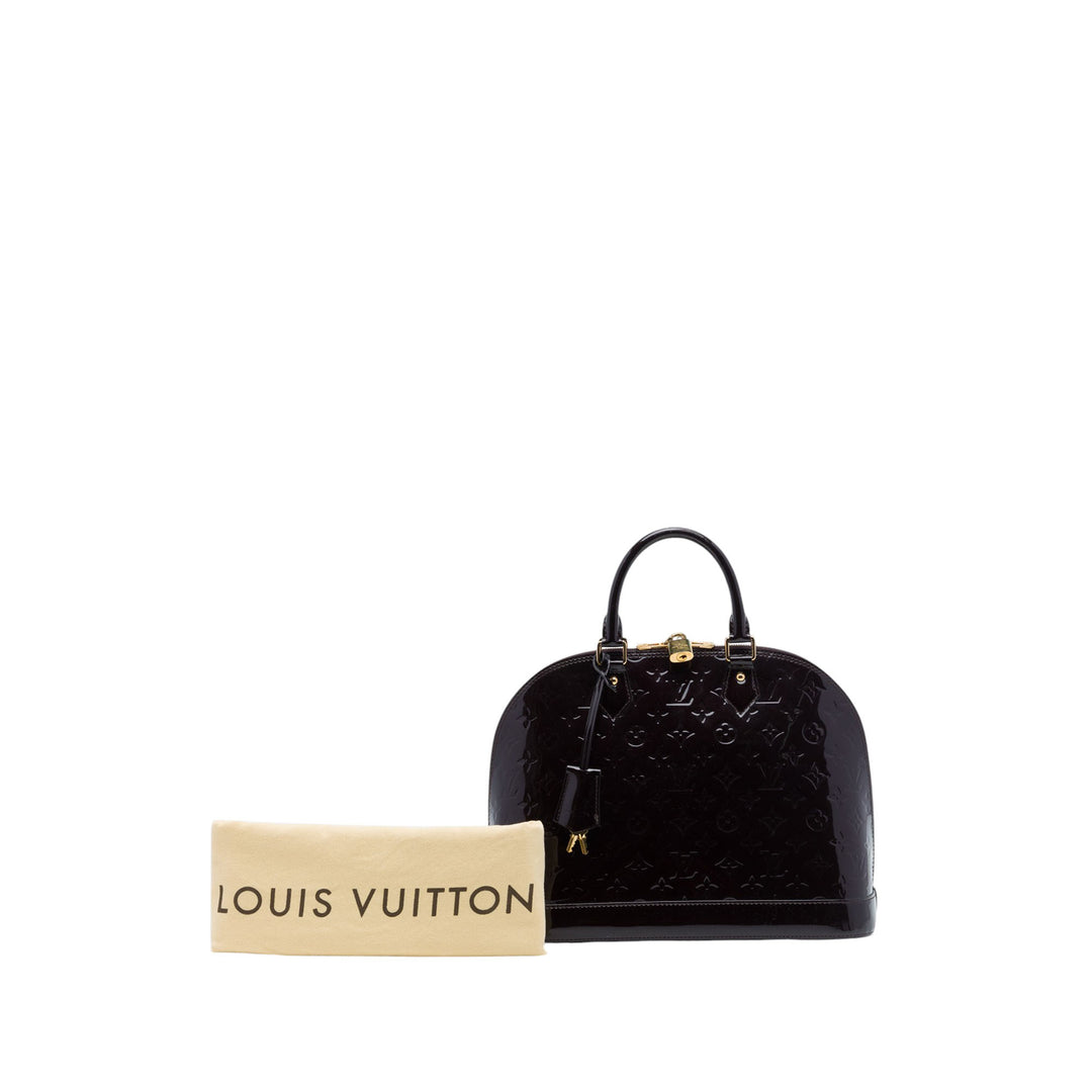 Alma PM Cuir verni Monogram Violet