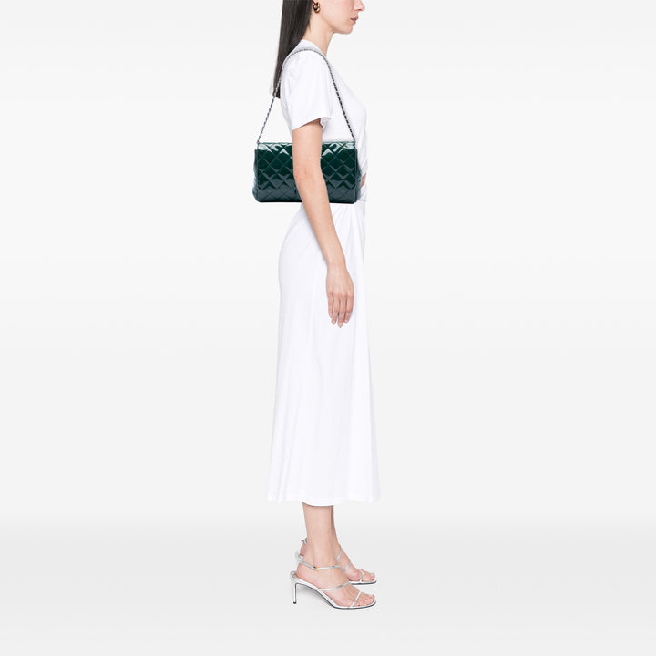 Chanel CC Matelassé Cuir verni Pochette avec chaîne