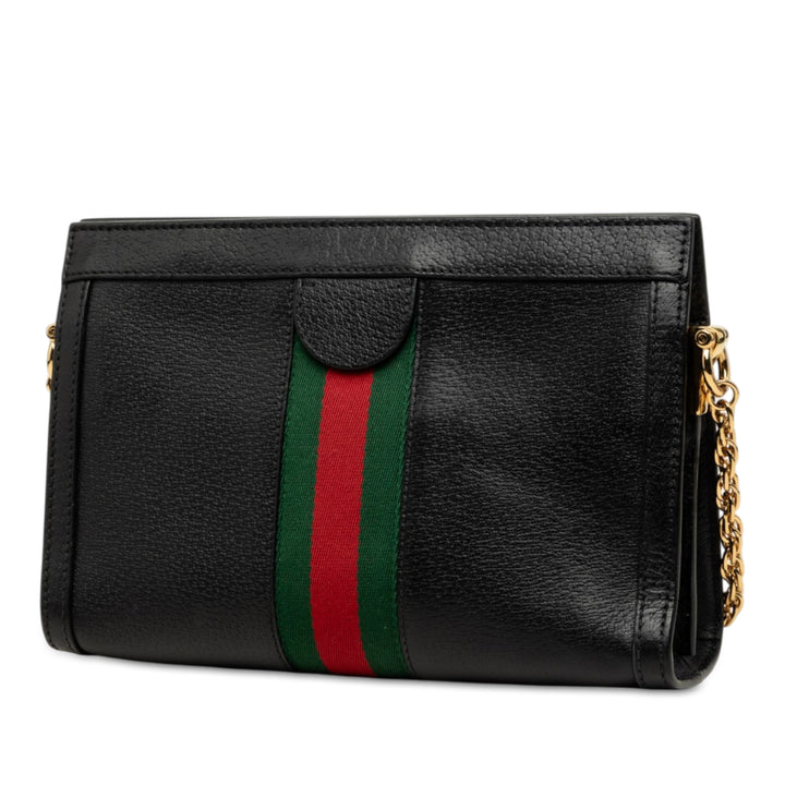 Web Ophidia Chaîne Sac Petit Cuir de veau Noir