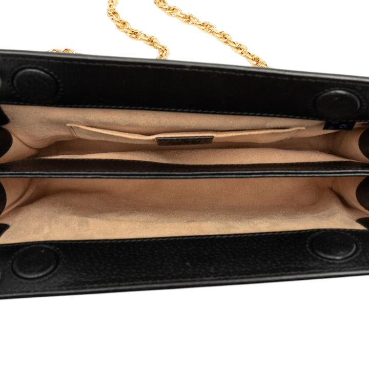 Web Ophidia Chaîne Sac Petit Cuir de veau Noir