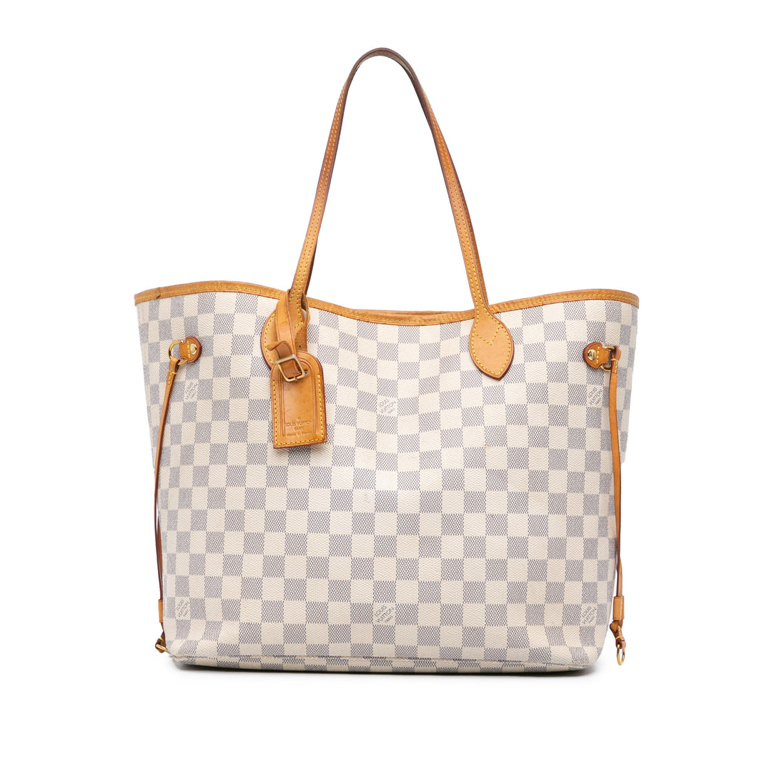 Damier Azur Neverfull MM White - Gaby Paris