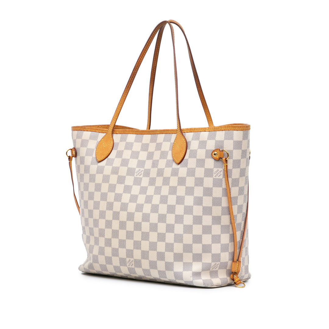 Damier Azur Neverfull MM White - Gaby Paris