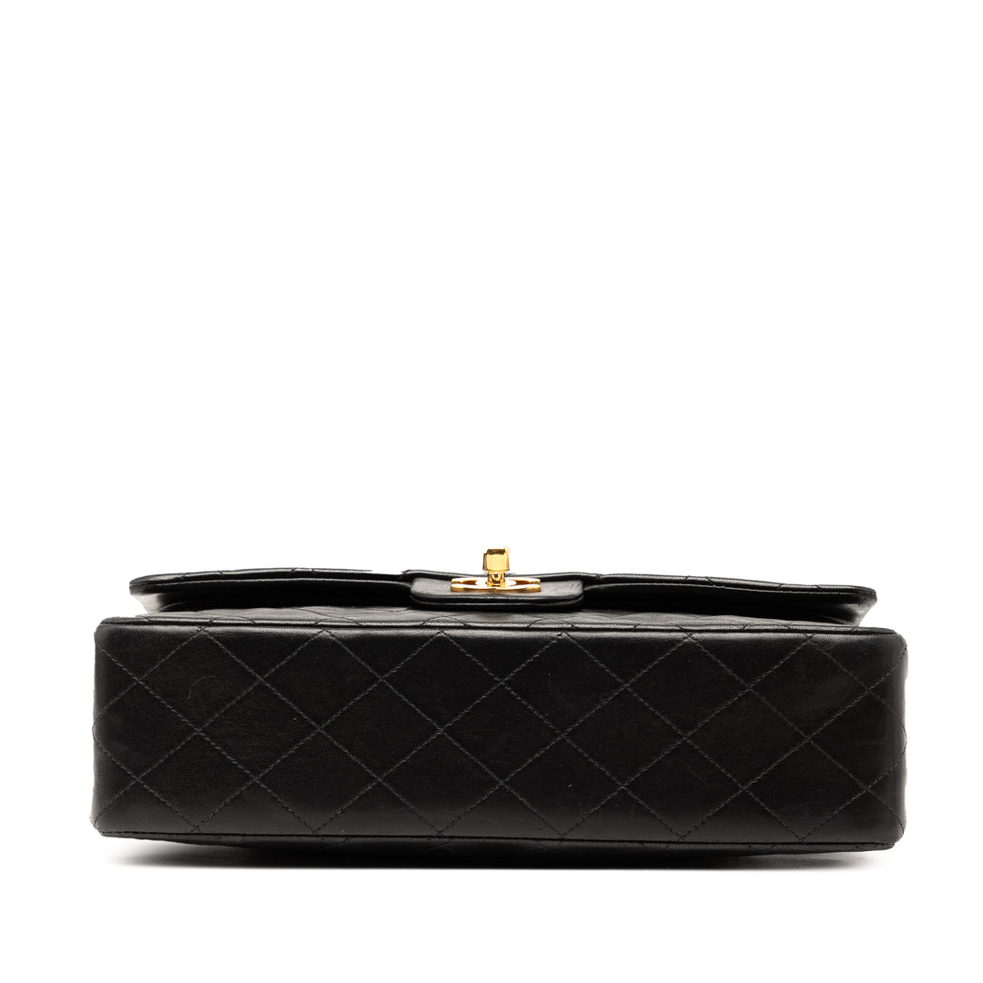 Chanel Medium Classic Cuir d’agneau Double rabat Noir – GABY PARIS Authentique