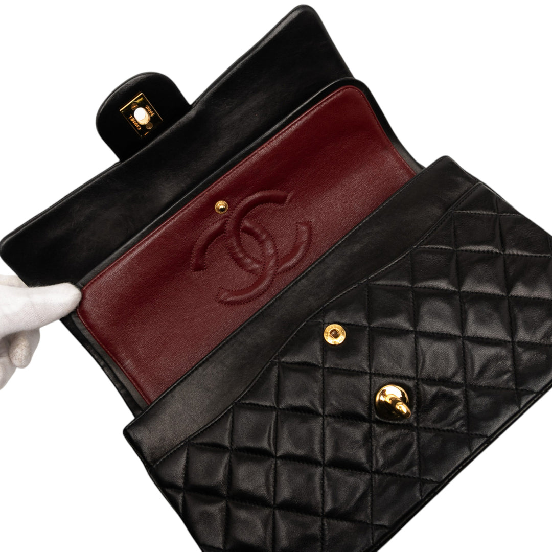 Chanel Medium Classic Cuir d’agneau Double rabat Noir – GABY PARIS Authentique