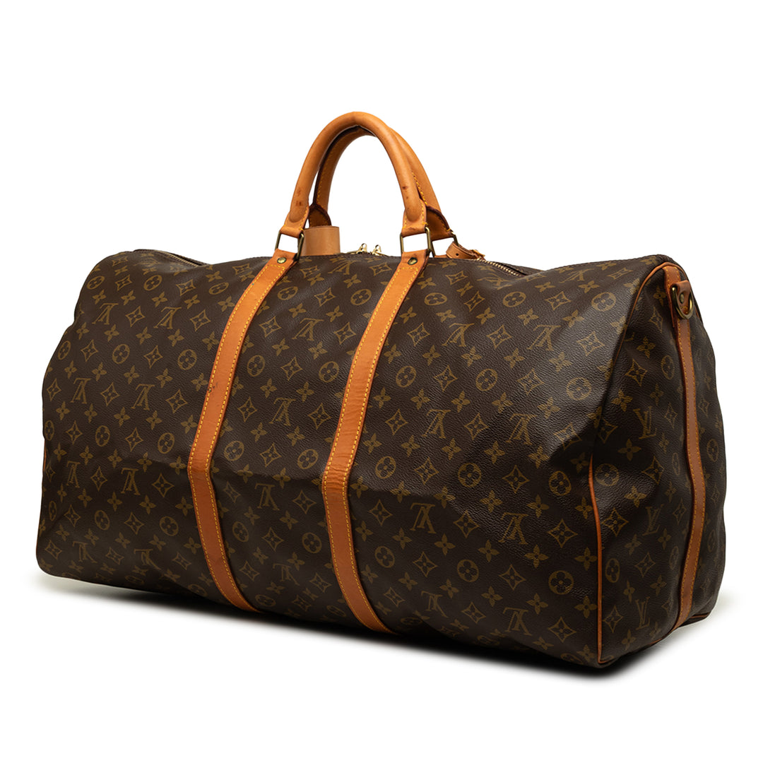 Louis Vuitton Keepall Bandouliere 60 Monogram Marron – vue 2 – GABY PARIS