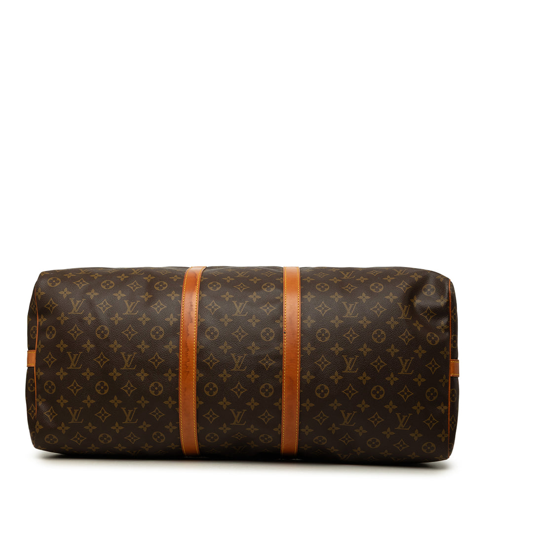 Louis Vuitton Keepall Bandouliere 60 Monogram Marron – vue 3 – GABY PARIS