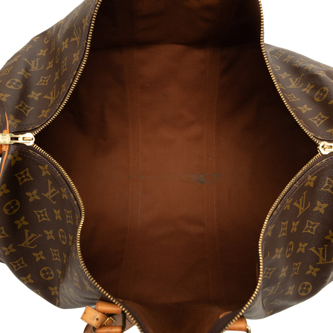 Louis Vuitton Keepall Bandouliere 60 Monogram Marron – vue 4 – GABY PARIS