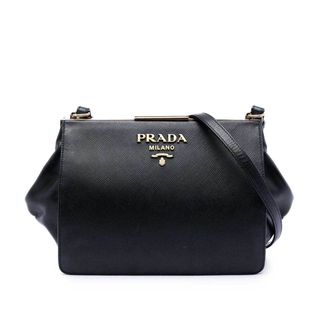 Prada Saffiano et City Veau Light Frame Sac porté croisé