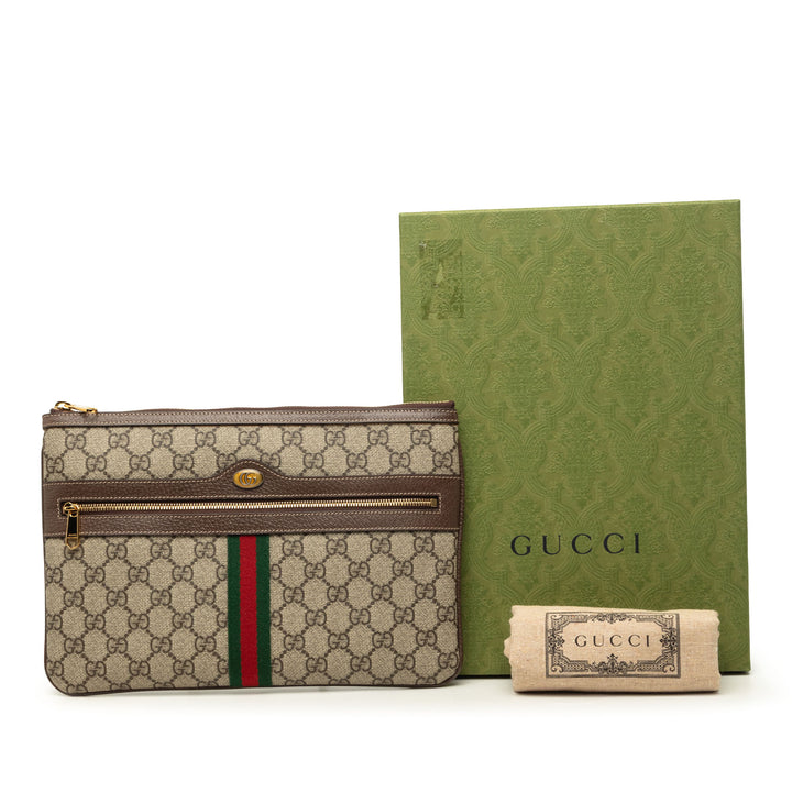 Web Ophidia Pochette GG Supreme Beige