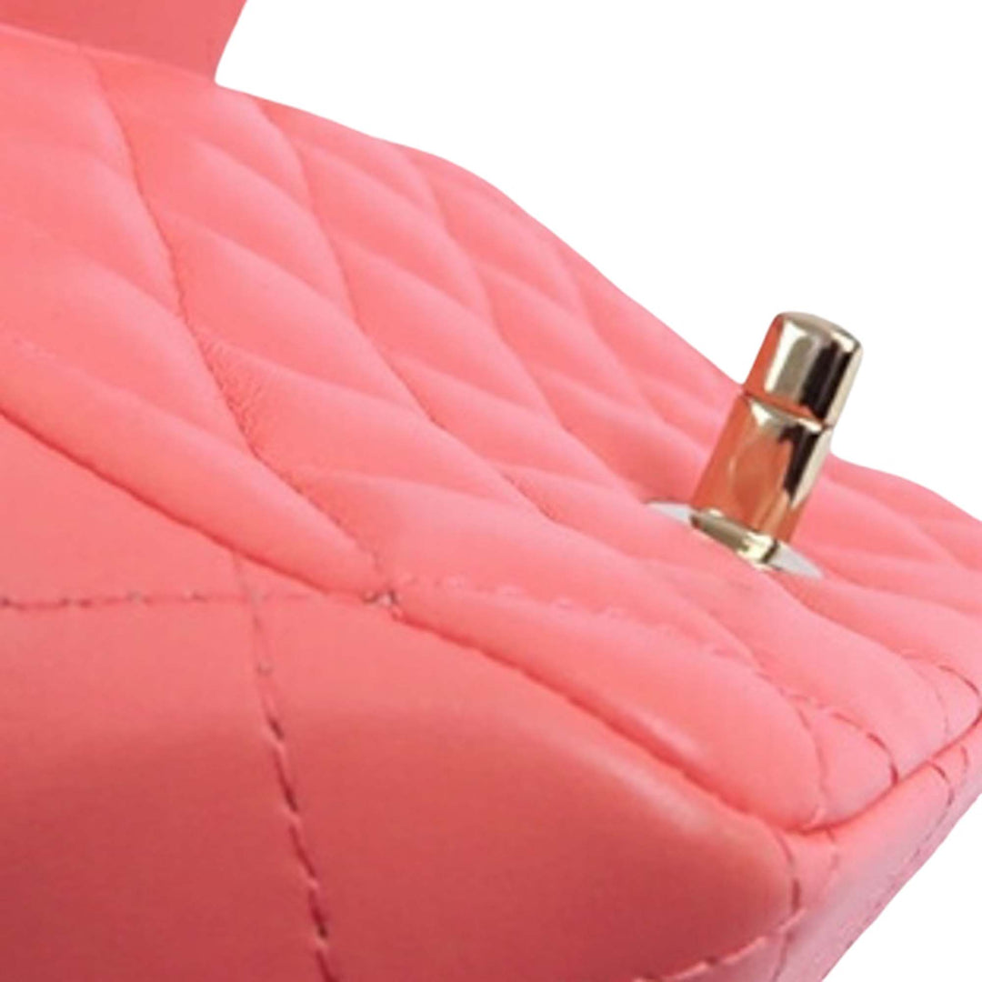 Chanel Mini Square Classic Cuir d’agneau Simple rabat