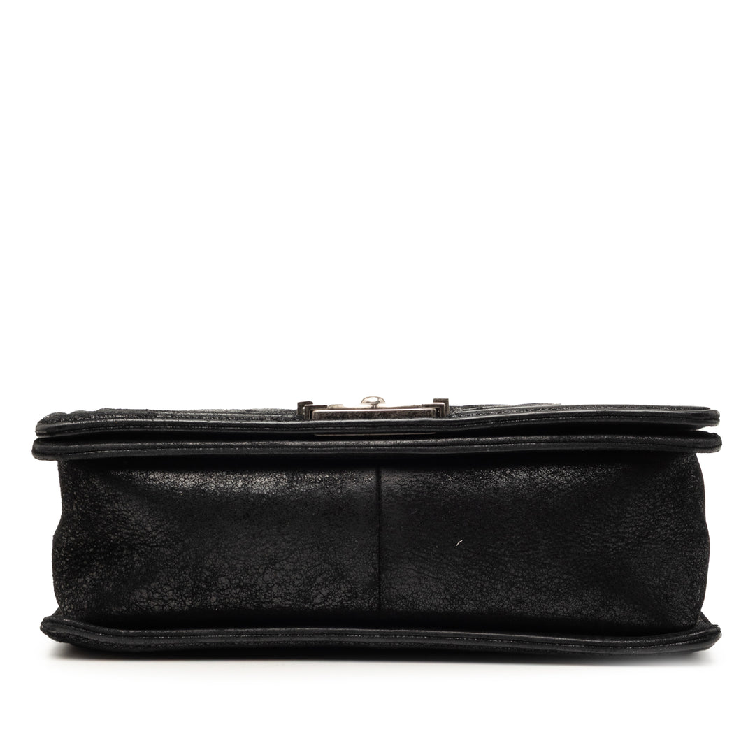 Chanel Old Medium Matelassé Daim Chesterfield Boy à rabat