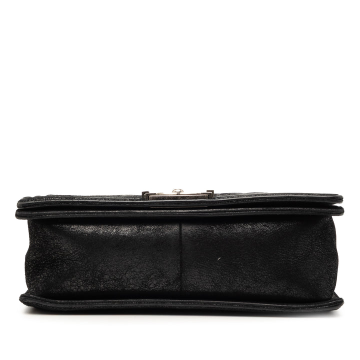 Chanel Old Medium Matelassé Daim Chesterfield Boy à rabat