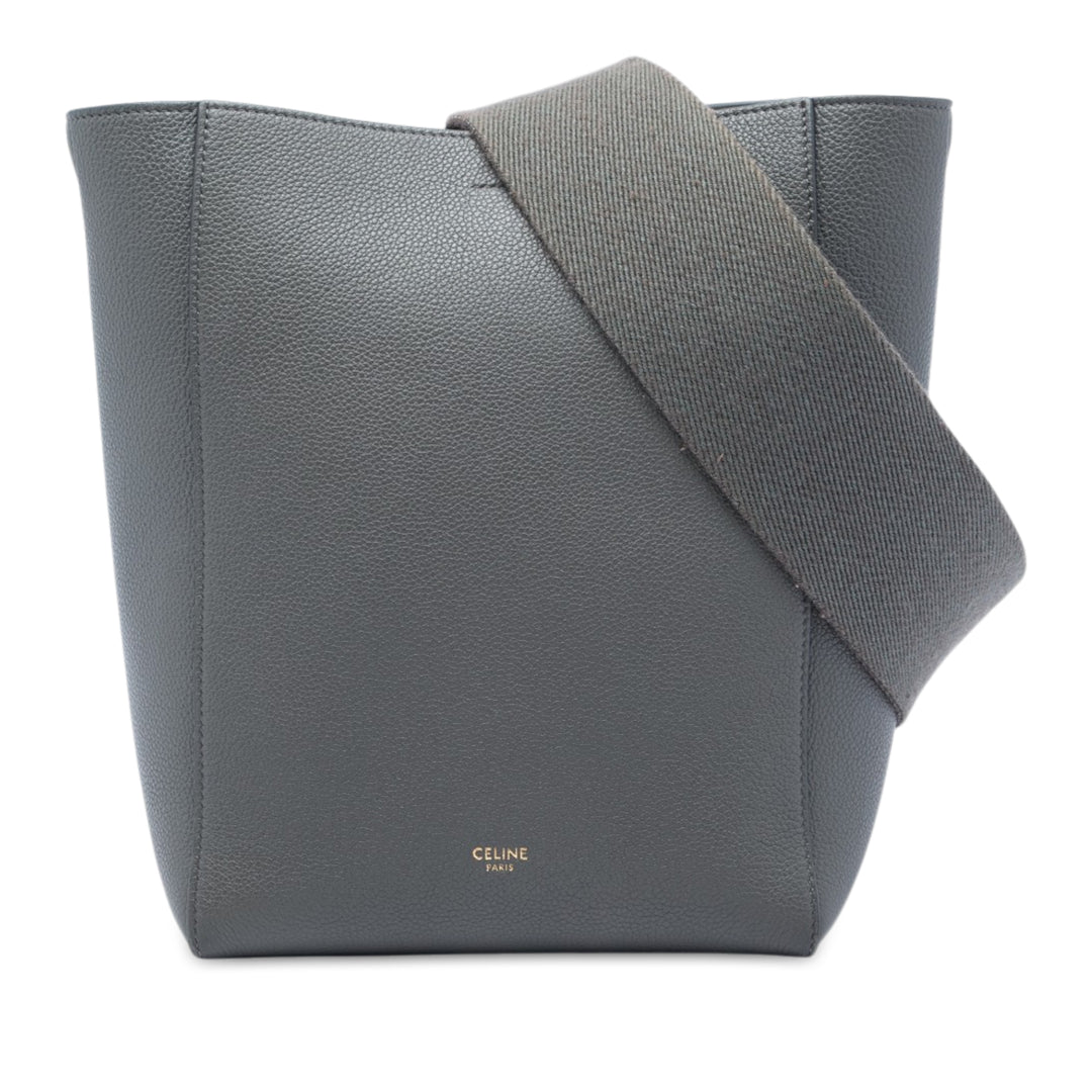Celine Small Soft Cuir de veau grainé Seau Sangle Bucket Sac