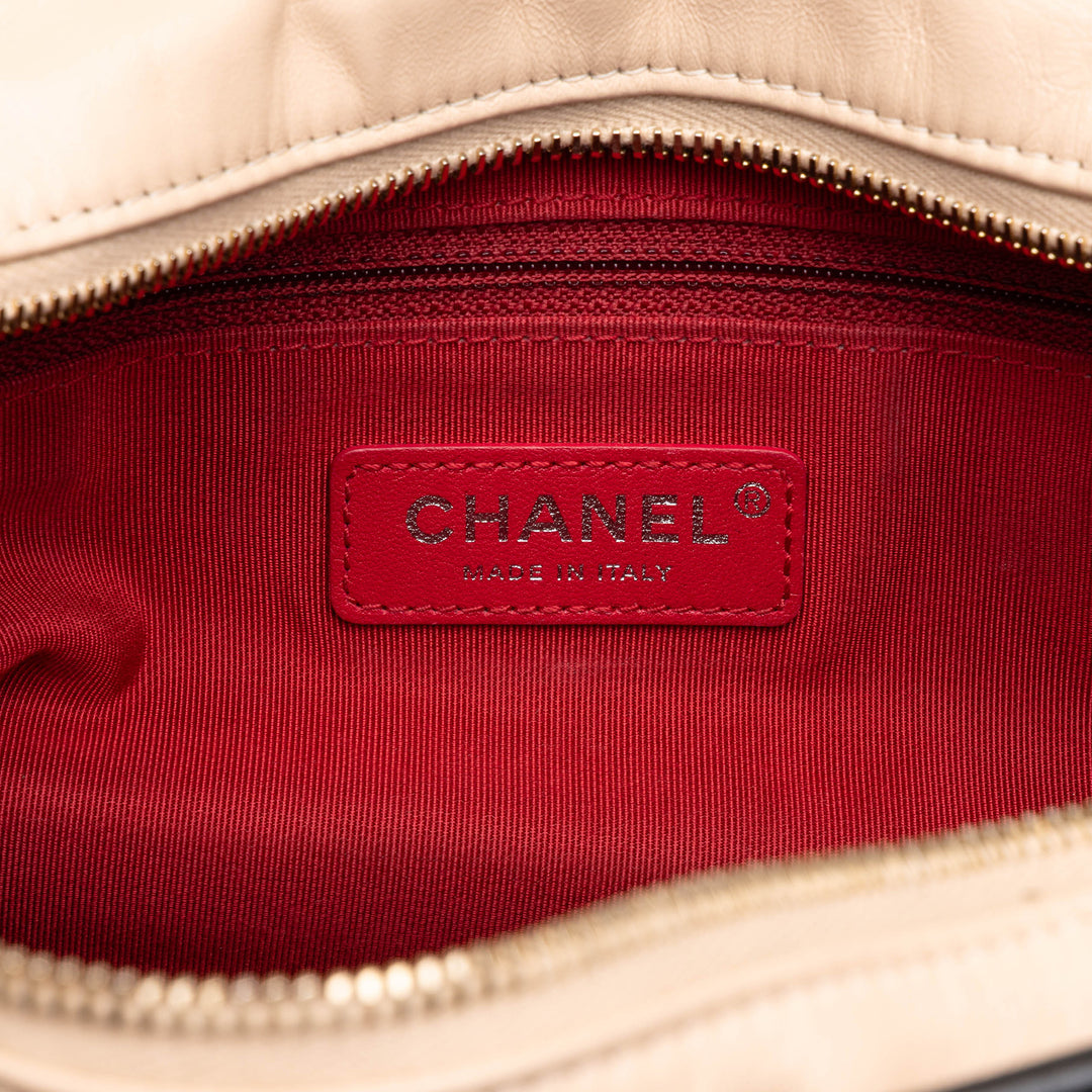 Chanel Bicolore Gabrielle Sac Moyen Cuir d'agneau Beige – vue 5 – GABY PARIS