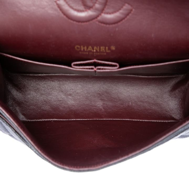 Classic Double rabat Moyen Cuir caviar Noir