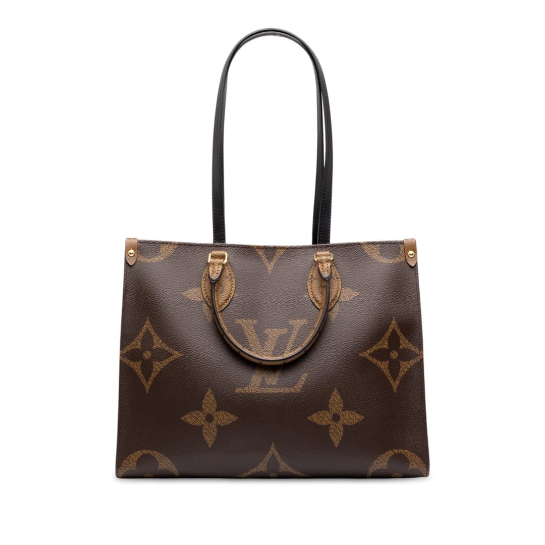 Louis Vuitton Giant OnTheGo MM Monogram Reverse Marron – vue principale – GABY PARIS
