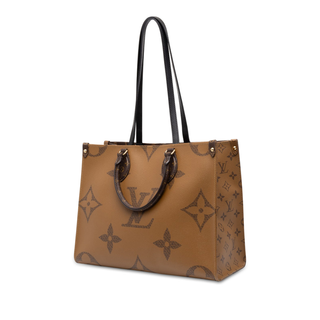 Louis Vuitton Giant OnTheGo MM Monogram Reverse Marron – vue 2 – GABY PARIS