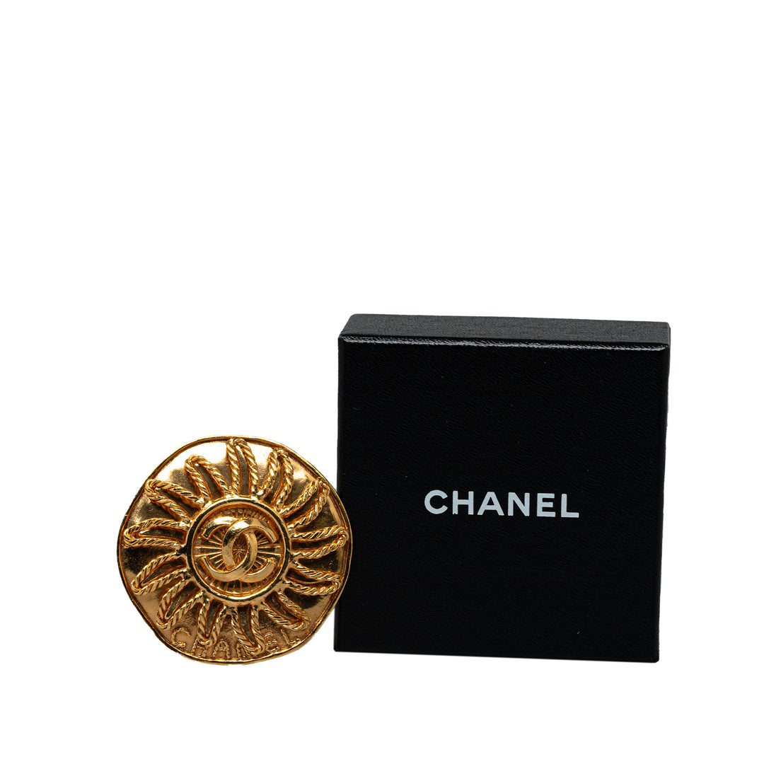 Chanel CC Brooch Gold - GABY PARIS