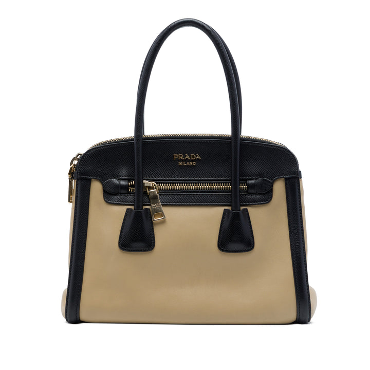 à finitions Cabas Saffiano Noir