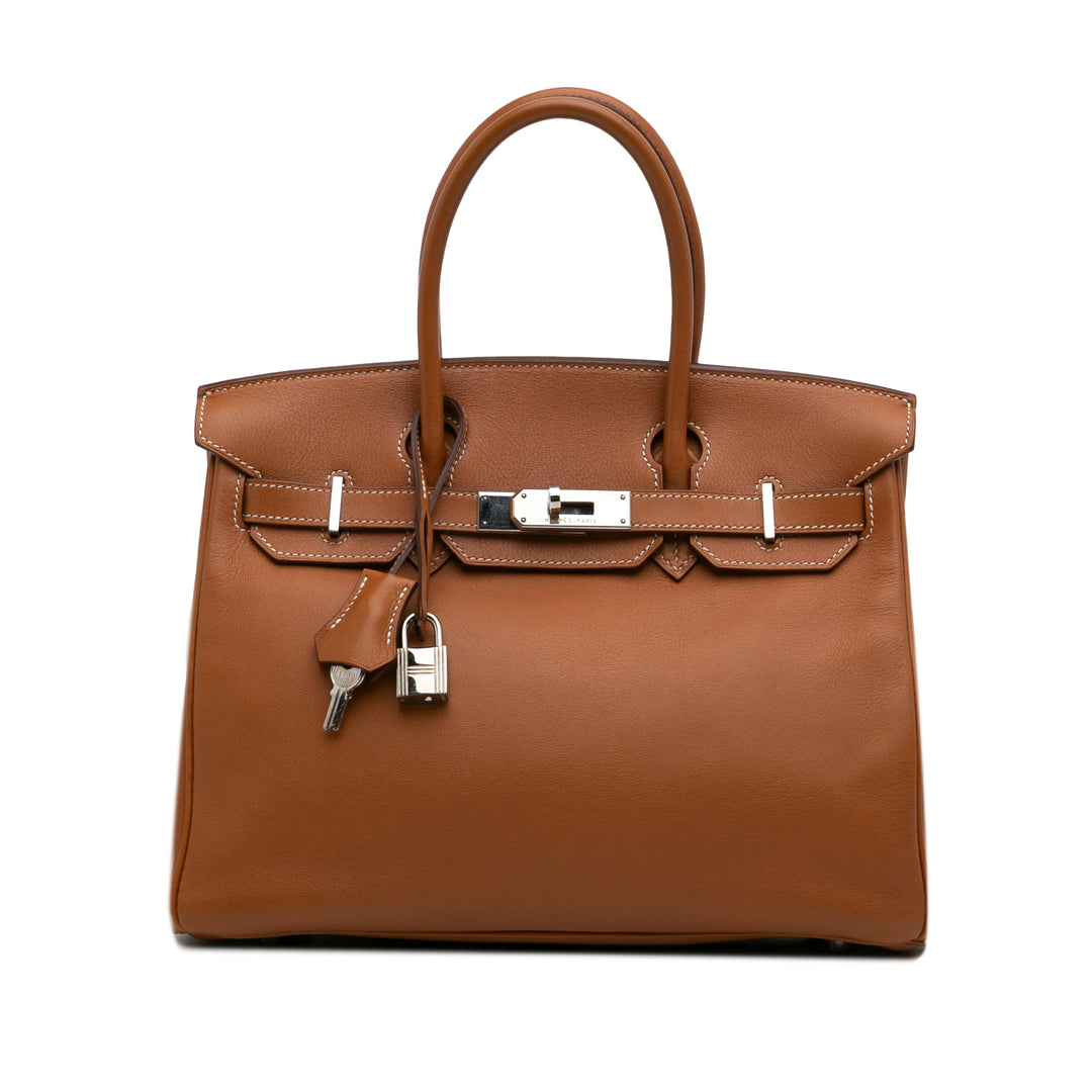 Barenia Faubourg Birkin Retourne 30 Brown - Gaby Paris
