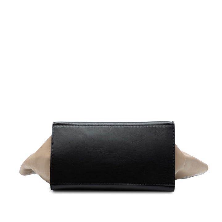Celine Medium Tricolor Cuir de veau and Daim Trapeze Sac cartable Noir – GABY PARIS Authentique