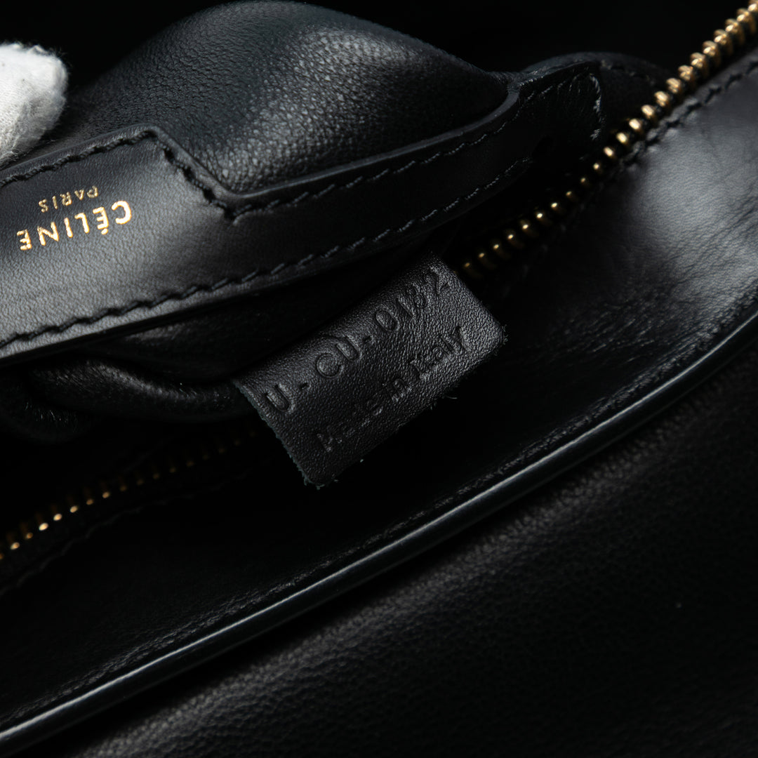 Celine Medium Tricolor Cuir de veau and Daim Trapeze Sac cartable Noir – GABY PARIS Authentique