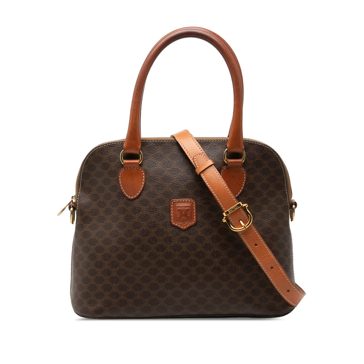 Celine Macadam Coated Toile Dome Sac