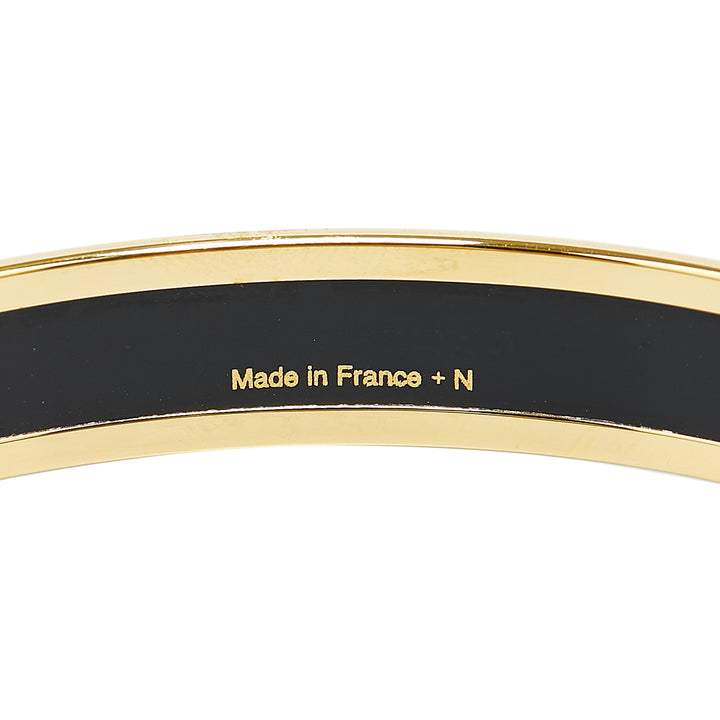 Hermès Narrow Enamel Cloisonne Bangle 65 Black - GABY PARIS