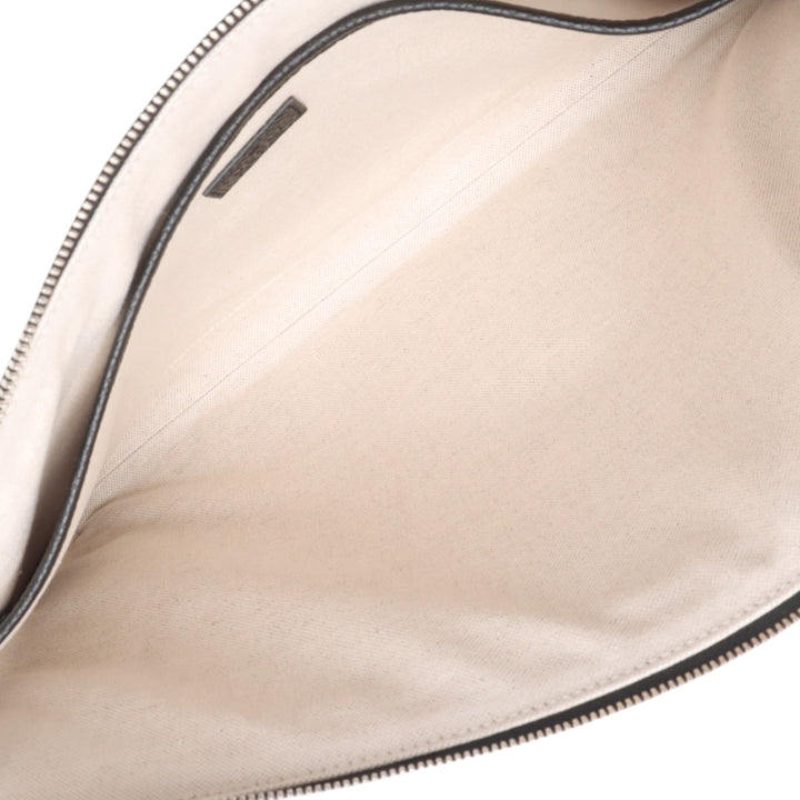 GG Pochette Jumbo Cuir de veau Noir