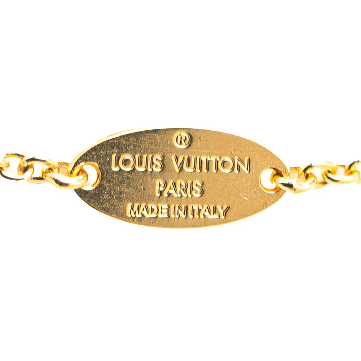 Louis Vuitton Gold Plated Bicolor Collier L to V Pendant Necklace Gold - GABY PARIS