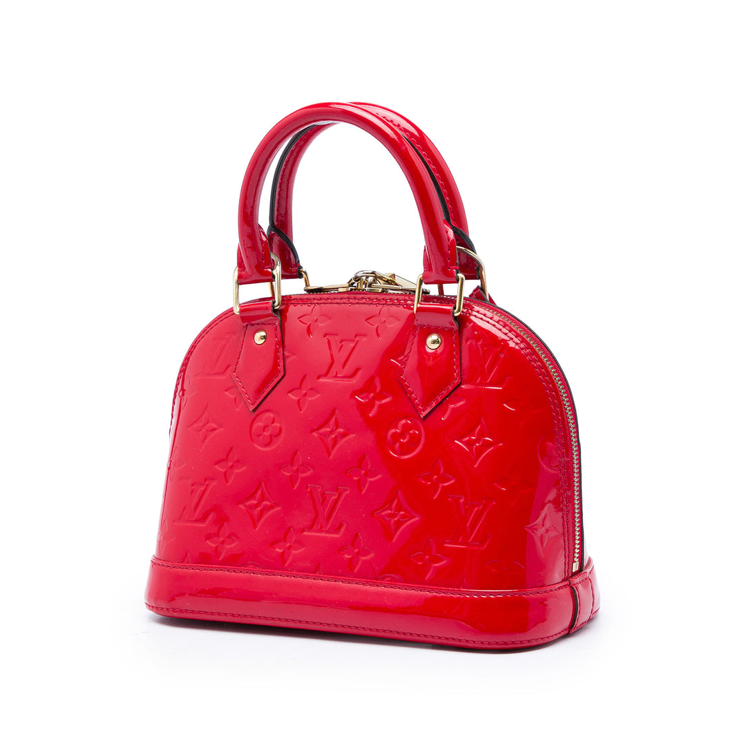 Louis Vuitton Alma BB Cuir verni Monogram Rouge – vue 2 – GABY PARIS