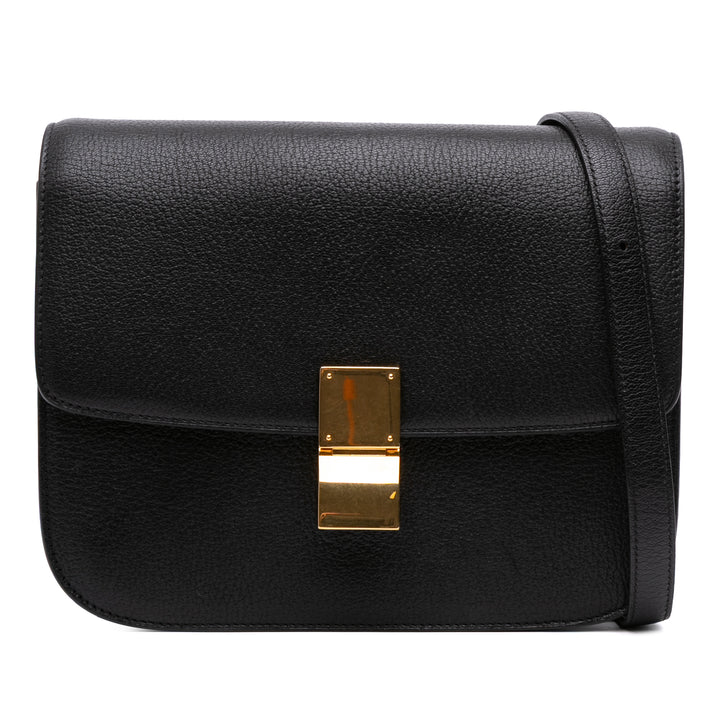 Celine Medium Cuir de veau Classic Boîte Noir